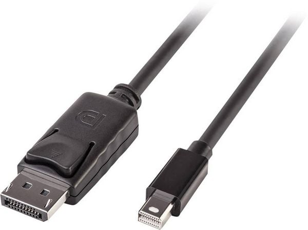 Produktbild: LINDY Mini-DisplayPort / DisplayPort Adapterkabel Mini DisplayPort Stecker, DisplayPort Stecker 2.00 m Schwarz 41646 DisplayPort-Kabel