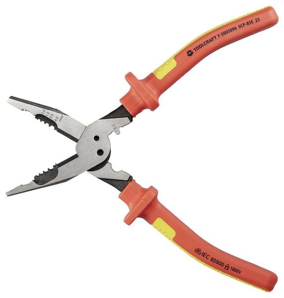 Produktbild: TOOLCRAFT TO-10187133 VDE Elektro-Installationszange 1.5 bis 5.26mm&sup2;