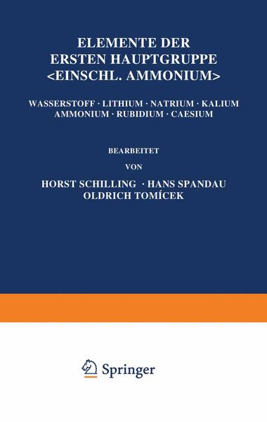 Produktbild: Elemente der Ersten Hauptgruppe; Einschl. Ammonium;
