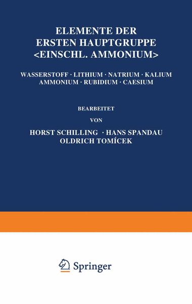 Produktbild: Elemente der Ersten Hauptgruppe; Einschl. Ammonium;