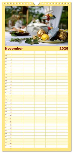 Produktbild: Familienplaner 2026 - Garten-Idylle 2026 mit 5 Spalten (Wandkalender, 21 x 45 cm) CALVENDO