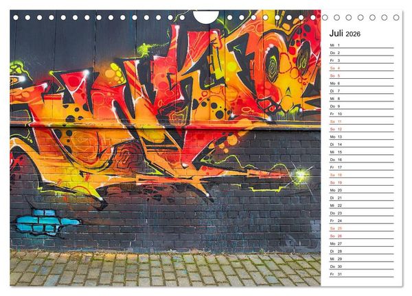 Produktbild: Graffiti (Wandkalender 2026 DIN A4 quer), CALVENDO Monatskalender