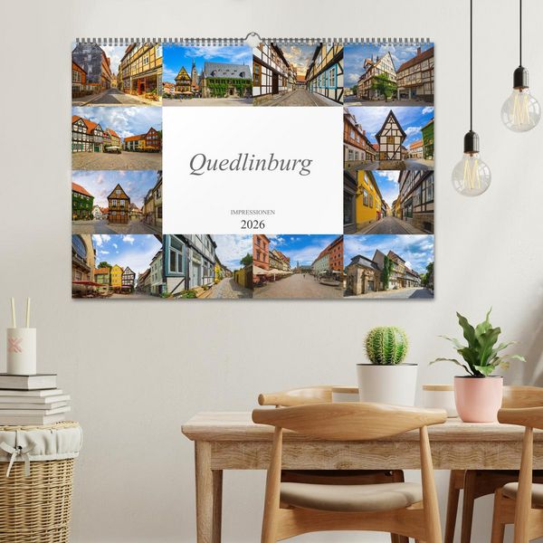 Produktbild: Quedlinburg Impressionen (Wandkalender 2026 DIN A2 quer), CALVENDO Monatskalender