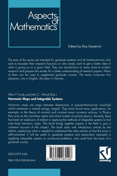 Produktbild: Harmonic Maps and Integrable Systems