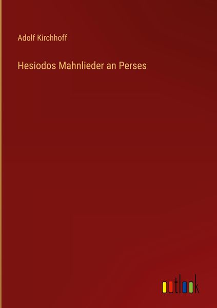 Produktbild: Hesiodos Mahnlieder an Perses