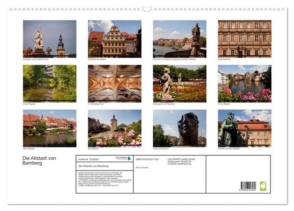 Produktbild: Die Altstadt von Bamberg (Wandkalender 2026 DIN A2 quer), CALVENDO Monatskalender