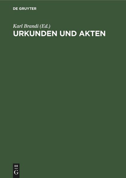 Produktbild: Urkunden und Akten