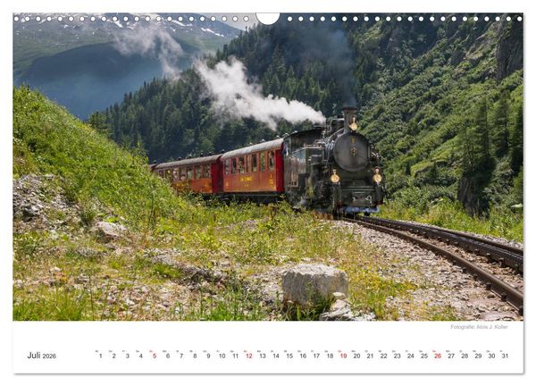 Produktbild: Dampfbahn Furka 2026 (Wandkalender 2026 DIN A3 quer), CALVENDO Monatskalender