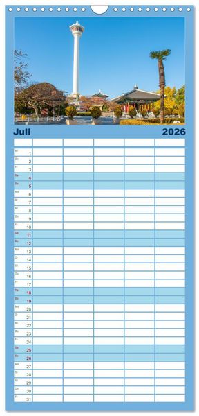 Produktbild: Familienplaner 2026 - Busan - Hafenstadt in S&uuml;dkorea mit 5 Spalten (Wandkalender, 21 x 45 cm) CALVENDO