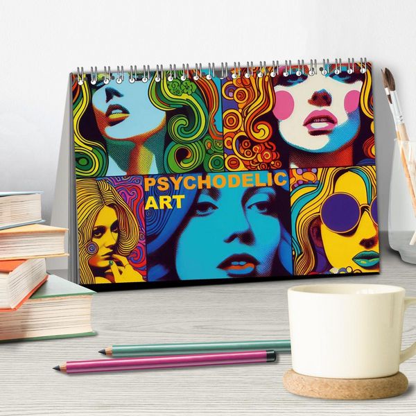 Produktbild: Psychodelic Art (Tischkalender 2026 DIN A5 quer), CALVENDO Monatskalender