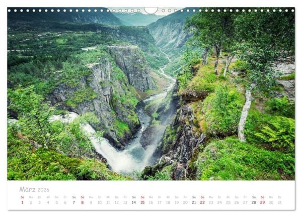 Produktbild: Norwegische Berg- und Fjordlandschaften (Wandkalender 2026 DIN A3 quer), CALVENDO Monatskalender