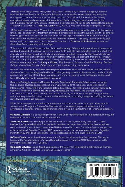 Produktbild: Metacognitive Interpersonal Therapy for Personality Disorders