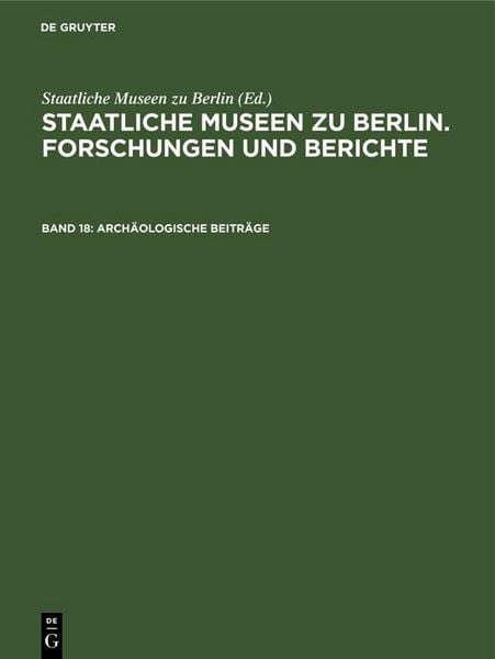 Produktbild: Arch&auml;ologische Beitr&auml;ge
