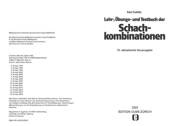 Produktbild: Lehr-, &Uuml;bungs- und Testbuch der Schachkombinationen