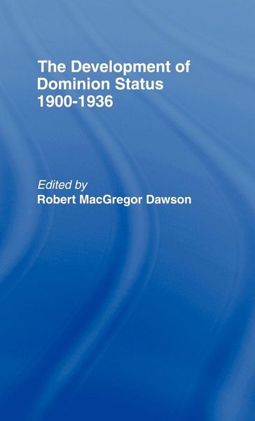 Produktbild: Development of Dominion Status 1900-1936
