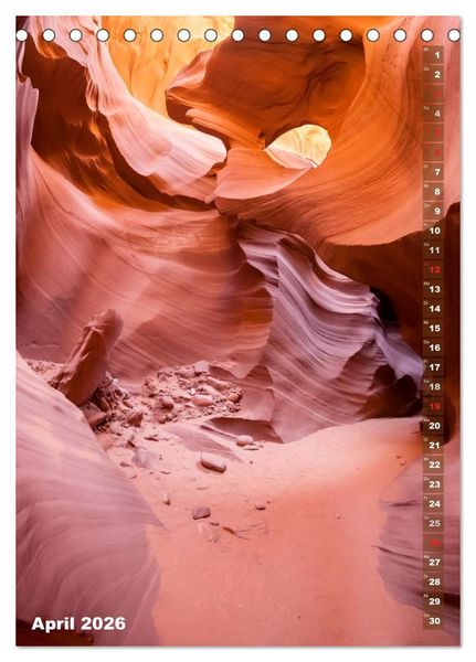 Produktbild: ARIZONA UND UTAH Rote Felsen (Tischkalender 2026 DIN A5 hoch), CALVENDO Monatskalender