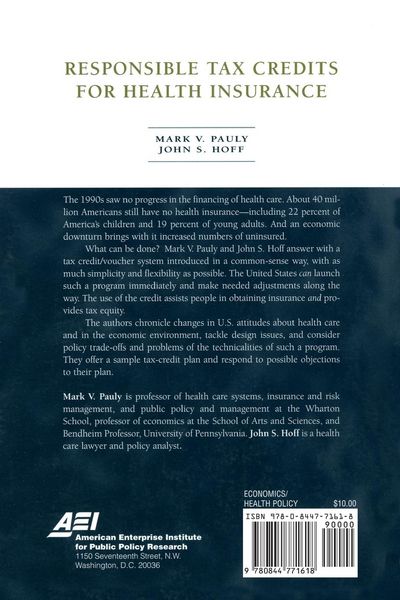 Produktbild: Responsible Tax Credits for Health Insurance