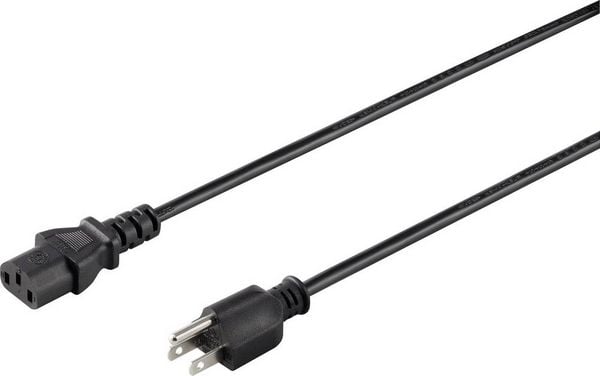 Produktbild: Sygonix SY-5042736 Kaltger&auml;te Anschlusskabel Schwarz 2.00m
