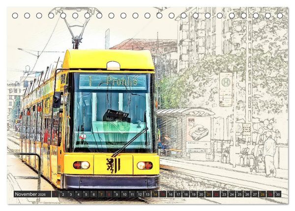 Produktbild: Stra&szlig;enbahn Faszination (Tischkalender 2026 DIN A5 quer), CALVENDO Monatskalender