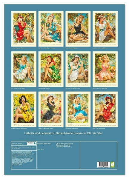 Produktbild: Liebreiz und Lebenslust. Bezaubernde Frauen im Stil der 50er (Wandkalender 2026 DIN A2 hoch), CALVENDO Monatskalender