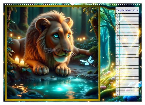 Produktbild: Der magische Freundschaftswald (Wandkalender 2026 DIN A2 quer), CALVENDO Monatskalender