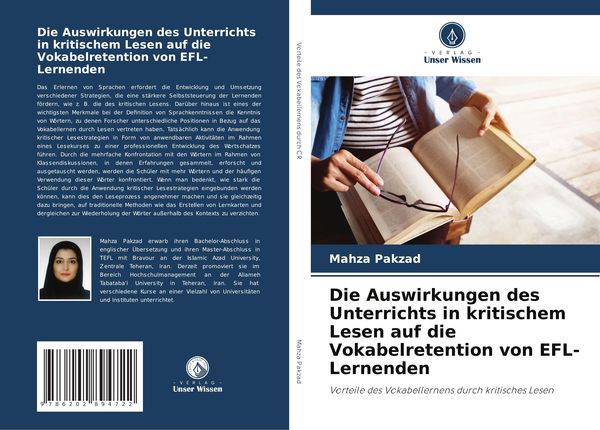 Produktbild: Die Auswirkungen des Unterrichts in kritischem Lesen auf die Vokabelretention von EFL-Lernenden
