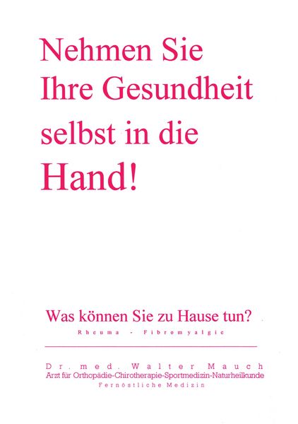 Produktbild: Nehmen Sie Ihre Gesundheit selbst in die Hand!