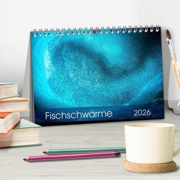 Produktbild: Fischschw&auml;rme (Tischkalender 2026 DIN A5 quer), CALVENDO Monatskalender