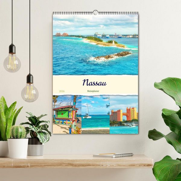 Produktbild: Nassau - Reiseplaner (Wandkalender 2026 DIN A2 hoch), CALVENDO Monatskalender