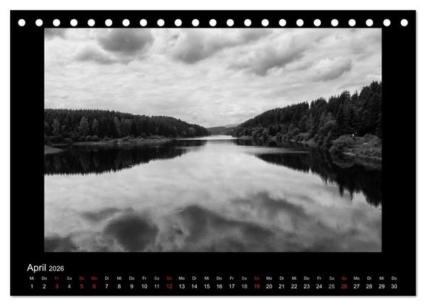 Produktbild: Harz-Bilder in monochrome (Tischkalender 2026 DIN A5 quer), CALVENDO Monatskalender