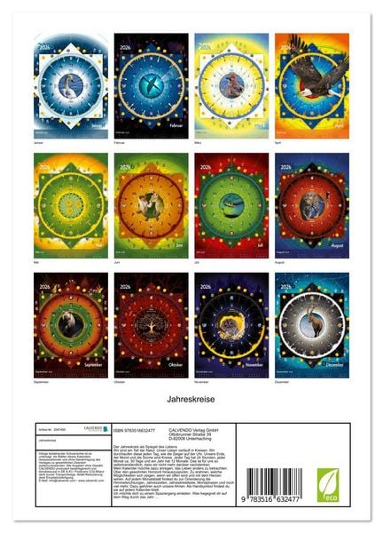 Produktbild: Jahreskreise (Wandkalender 2026 DIN A4 hoch), CALVENDO Monatskalender