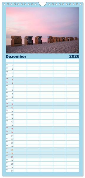 Produktbild: Familienplaner 2026 - Osteeinsel Poel mit 5 Spalten (Wandkalender, 21 x 45 cm) CALVENDO
