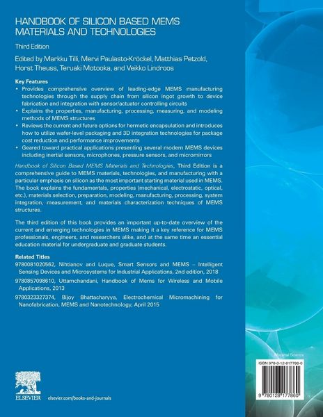 Produktbild: Handbook of Silicon Based MEMS Materials and Technologies