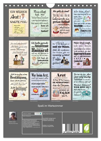Produktbild: Spa&szlig; im Wartezimmer (Wandkalender 2026 DIN A4 hoch), CALVENDO Monatskalender