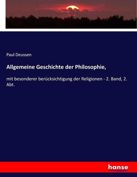 Produktbild: Allgemeine Geschichte der Philosophie,