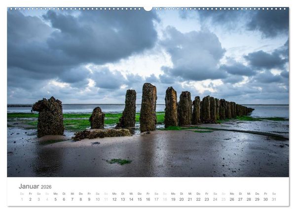 Produktbild: Nordfriesische Inselwelt - Bunte Watt- und Wolkenlandschaften (Wandkalender 2026 DIN A2 quer), CALVENDO Monatskalender