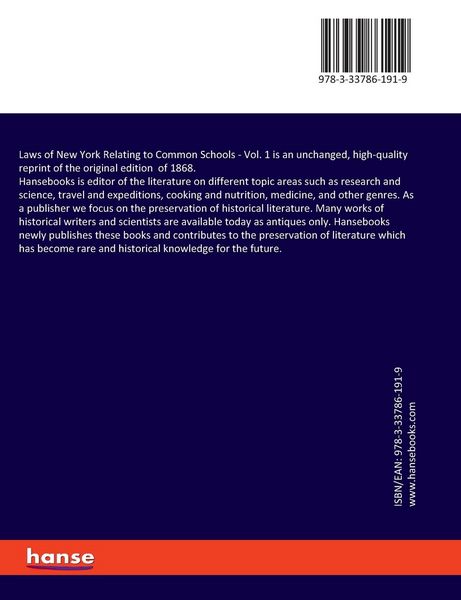 Produktbild: Laws of New York Relating to Common Schools