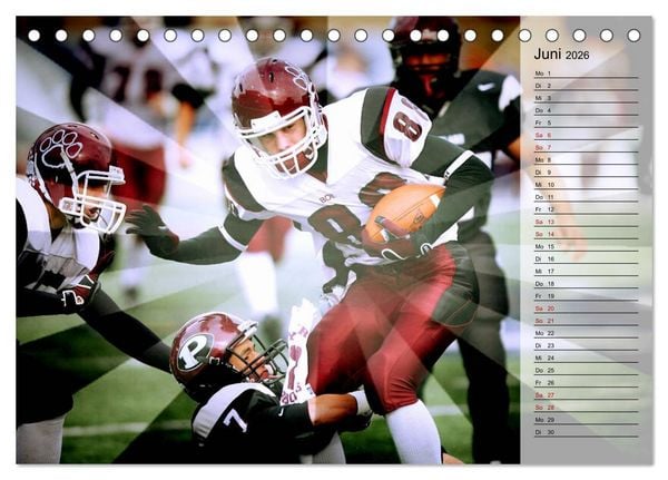 Produktbild: HEROES - American Football (Tischkalender 2026 DIN A5 quer), CALVENDO Monatskalender