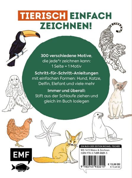 Produktbild: 300 Motive zeichnen &ndash;&nbsp;Tiere