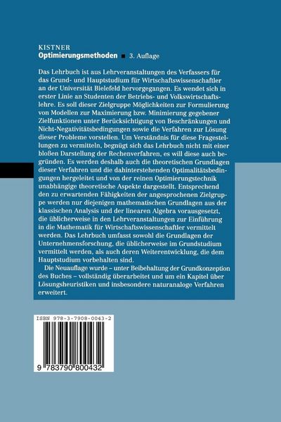 Produktbild: Optimierungsmethoden