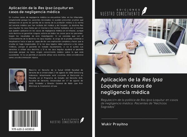 Produktbild: Aplicaci&oacute;n de la Res Ipsa Loquitur en casos de negligencia m&eacute;dica