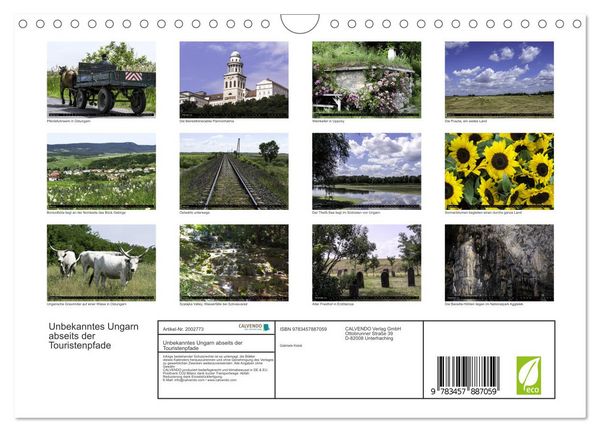 Produktbild: Unbekanntes Ungarn abseits der Touristenpfade (Wandkalender 2026 DIN A4 quer), CALVENDO Monatskalender