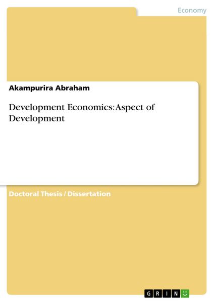Produktbild: Development Economics: Aspect of Development