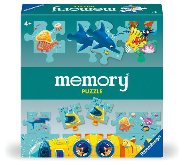 Ravensburger 22461 - memory® Puzzle Unterwasserwelt - Für 2-4 memory® Fans ab 4 Jahren, der weltbekannte Merkspiel-Klass