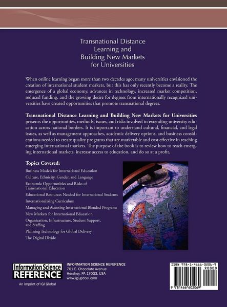 Produktbild: Transnational Distance Learning and Building New Markets for Universities
