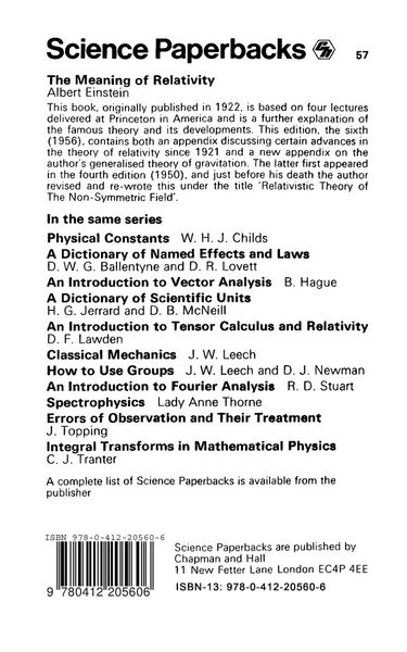 Produktbild: The Meaning of Relativity