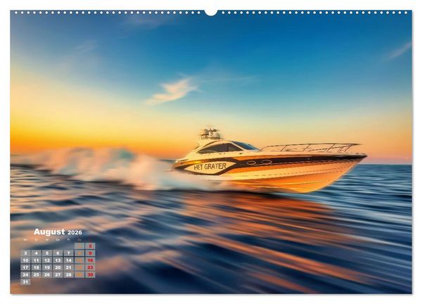 Produktbild: Speedboote (Wandkalender 2026 DIN A2 quer), CALVENDO Monatskalender