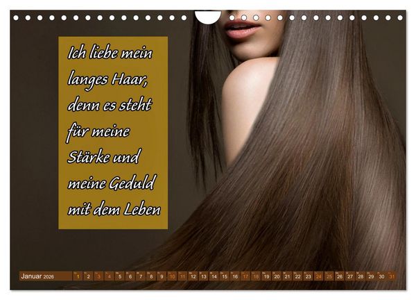 Produktbild: Coiffeur - Wellness f&uuml;r die Haare - mit Spr&uuml;chen (Wandkalender 2026 DIN A4 quer), CALVENDO Monatskalender