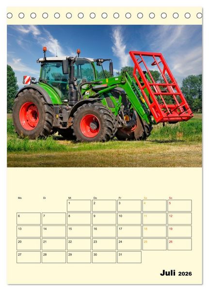 Produktbild: Traktor Giganten (Tischkalender 2026 DIN A5 hoch), CALVENDO Monatskalender