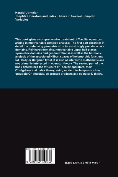 Produktbild: Toeplitz Operators and Index Theory in Several Complex Variables